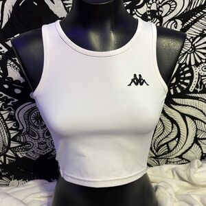 Kappa Women's White Sleeveless Crop Top